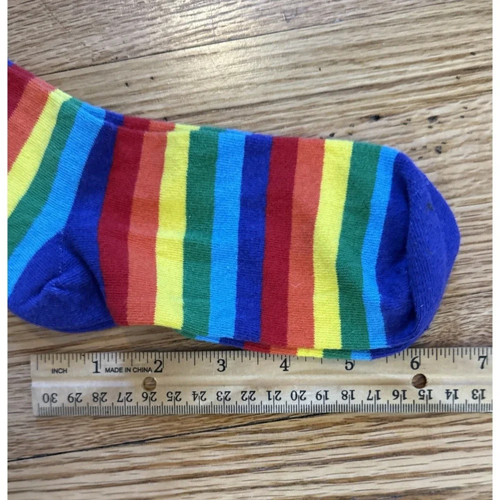 Custom Sock Club-  multicolor Stripe cotton blend socks crew socks-New with Tags
